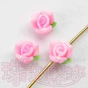 Flowers - 6mm Cabbage rose - Baby pink(2PK)