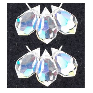 Czech Crystal : M.C. Beads 6/10mm - Teardrop: Crystal AB(6PK)