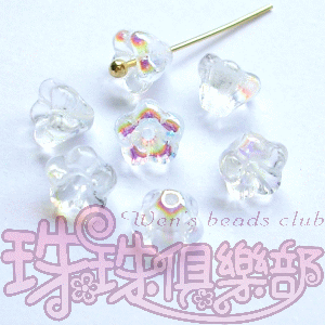 CZ-Baby Bell Flowers 4/6mm : Crystal AB(20PK)