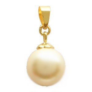 Swarovski #5818 Creamrose Pearl Pendant(Gold Plated/10m*1PK)