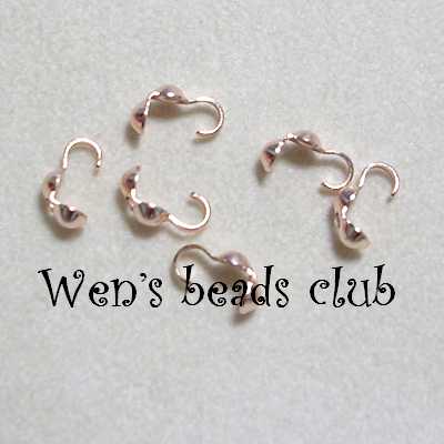 Bead Tip Double-cup(Copper Plated*100pcs)