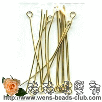 0.8*44mm Gold Plated Eye Pins.(3g)