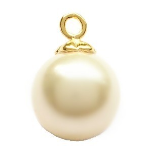 Swarovski #5818 Creamrose Pearl with Gold Plated Bead Cap(10m*1PK)