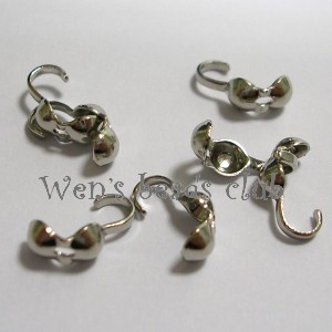 Bead Tip Double-cup(Nickel Plated*30pcs)