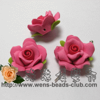 FIMO Flowers - 18mm Rose - Rose(1PK)