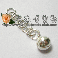 Sterling Silver-Necklace Extender With Jingle Bells 3.2cm*1pc
