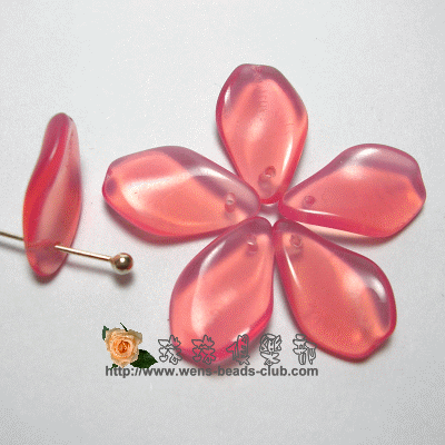 CZ-Cherry blossoms petals 11*17mm : Milky Pink(10PK)
