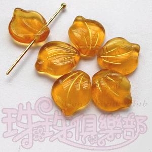 CZ-Peony petals 12*15mm : Medium Topaz - Gold Inlay(10PK)