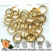0.8*7mm Gold Plated Open Jump Rings(3g)