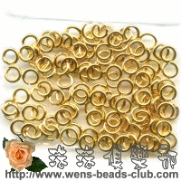 0.8*5mm Gold Plated Open Jump Rings(3g)