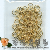 0.6*5mm Gold Plated Open Jump Rings(3g)