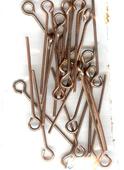 0.8*20mm Antique Copper Plated Eye Pins.(3g)