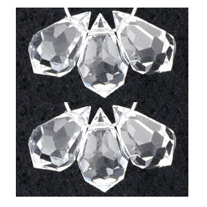 Czech Crystal : M.C. Beads 6/10mm - Teardrop: Crystal(6PK)