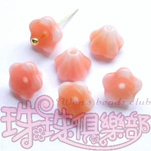 CZ-Bell Flowers 6*8mm : Peaches and Cream(20PK)