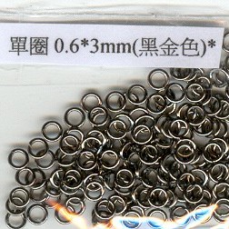 0.6*3mm Black-Nickel Plated Open Jump Rings(3g)