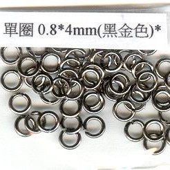0.8*4mm Black-Nickel Plated Open Jump Rings(3g)