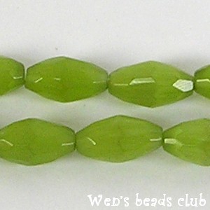 Olive shape faceted 6x8mm