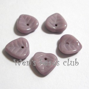 CZ-Heart Leaves 9/9mm :  Opaque Purple(20PK)