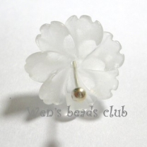 Rock Crystal 7 petals Flowers 1.46cm(1pc)