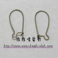 Kidney Wire(Antique Brass Plated 4 pairs)