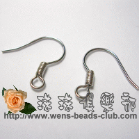 Fishhook Earwire(Platinize Plated 4 pairs)