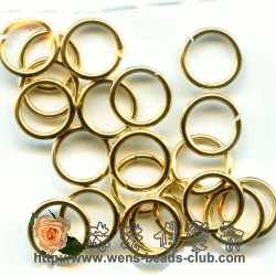 1*8mm Gold Plated Open Jump Rings(3g)