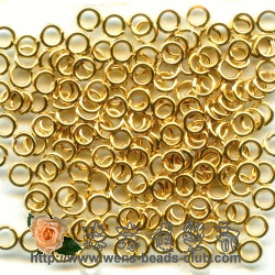 0.6*3mm Gold Plated Open Jump Rings(3g)
