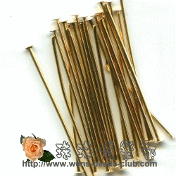 0.8*32mm Gold Plated Head Pins.(3g)