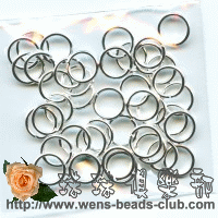 0.8*6mm Silver Plated Open Jump Rings(3g)