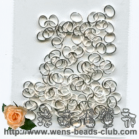4*3.5mm Silver Plated Oval Jump Rings(3g)