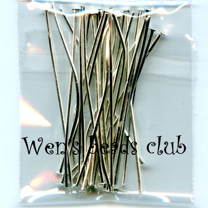 0.8*40mm Silver Plated Head Pins.(3g)
